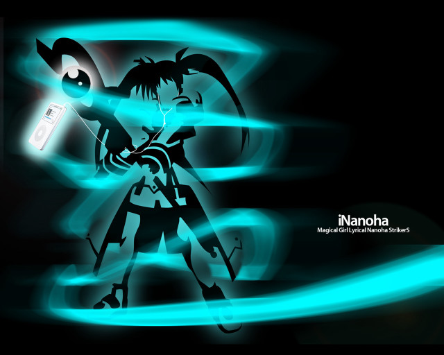 Cartoon light saber neon blue free wallpaper for desktop - medium preview image