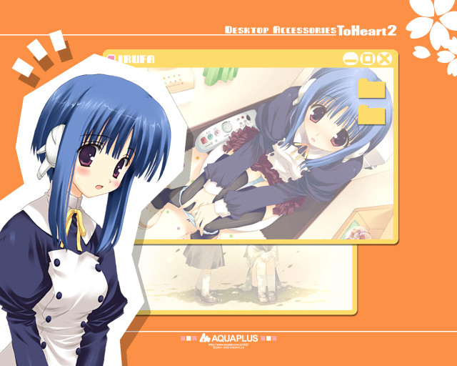 Blue haired girl dress screen free wallpaper for desktop - medium preview image