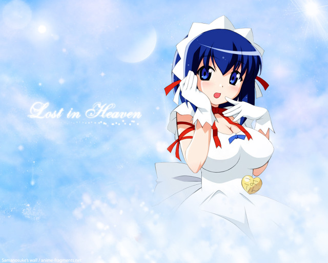 Anime girl blue hair white #7 free wallpaper for desktop - medium preview image