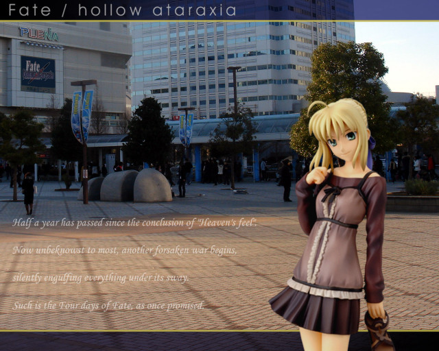 Woman city plaza blonde hair free wallpaper for desktop - medium preview image