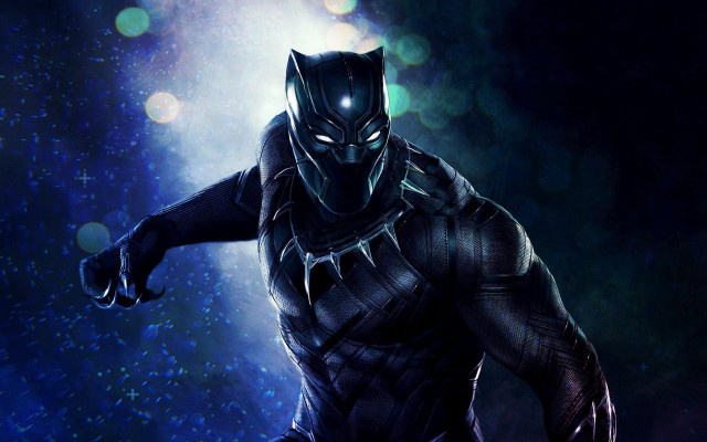 Black panther dark background stars free wallpaper for desktop - medium preview image