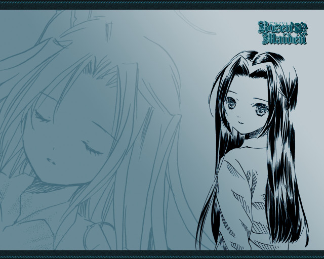 Girl ponytail sad blue gothic free wallpaper for desktop - medium preview image