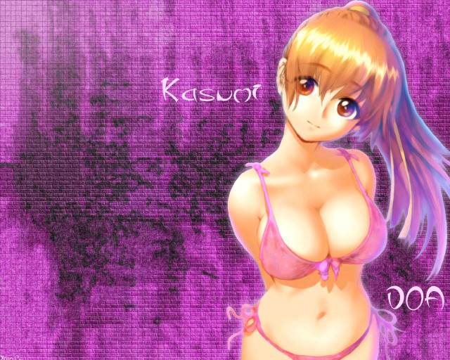 Cartoon girl pink bikini honeycomb free wallpaper for desktop - medium preview image