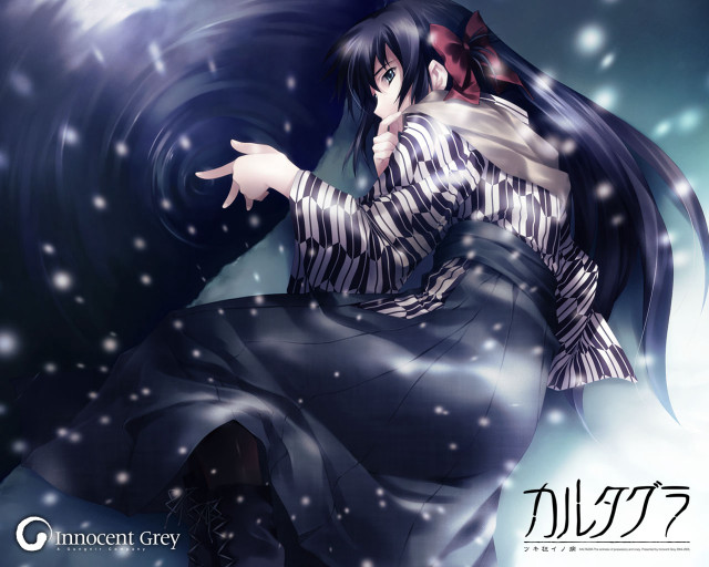 Dancing woman snow neo romanticism free wallpaper for desktop - medium preview image