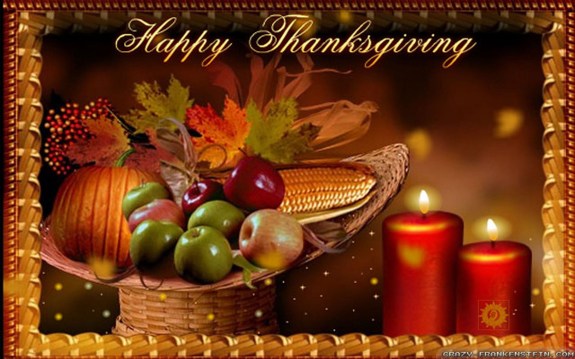 Thanksgiving card fruit basket candles free wallpaper for desktop - medium preview image