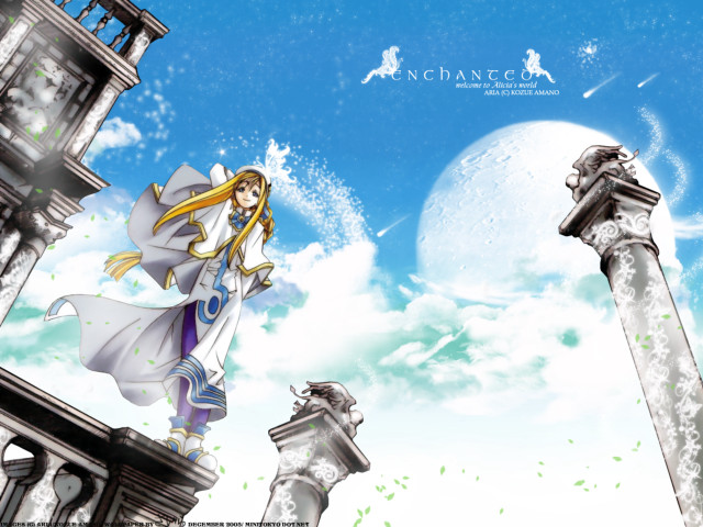 Woman ledge sword fantasy building free wallpaper for desktop - medium preview image