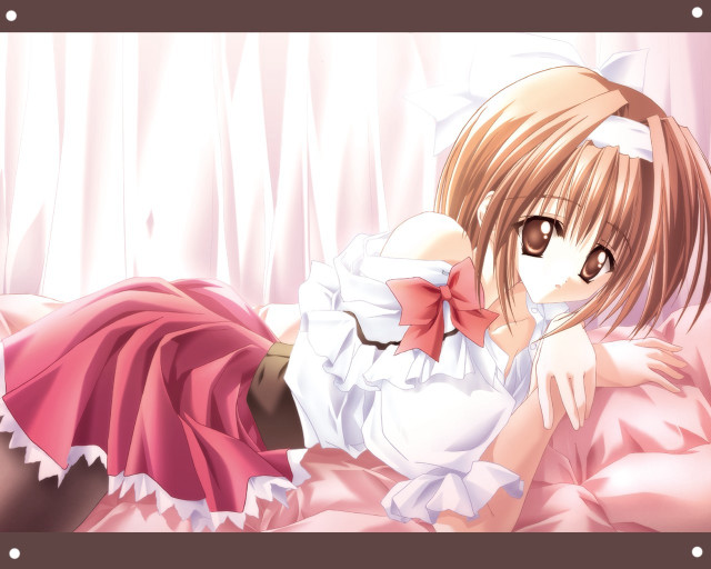 Alice pink bed anime remodernism free wallpaper for desktop - medium preview image