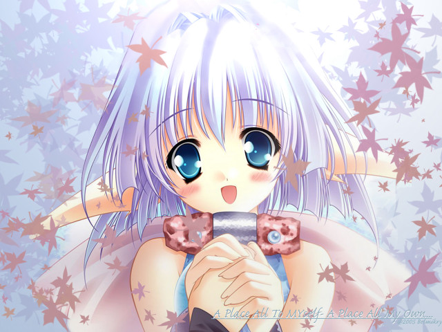 Girl blue eyes holding camera free wallpaper for desktop - medium preview image