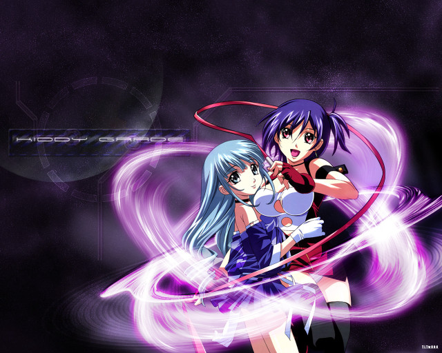 Anime girls blue hair ribbons #2 free wallpaper for desktop - medium preview image