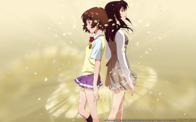 Anime girls bubbles star background free wallpaper for desktop - medium preview image