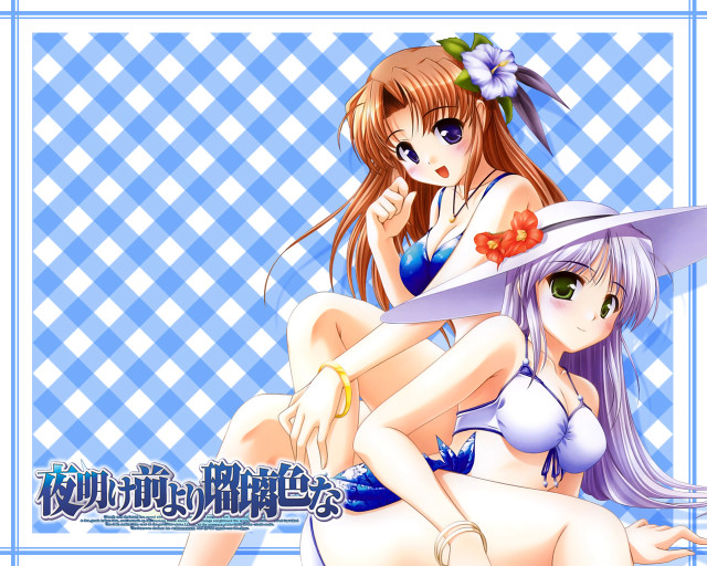 Long hair anime girls summer free wallpaper for desktop - medium preview image