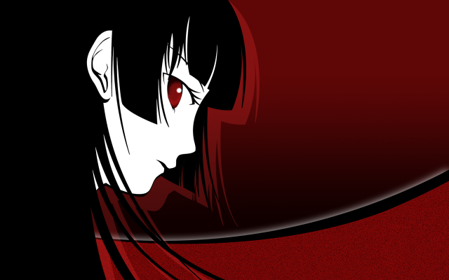 Woman red eyes long hair free wallpaper for desktop - medium preview image
