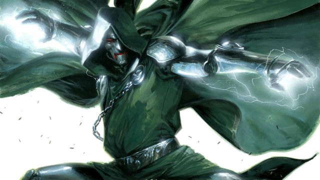 Man green suit sword lightning free wallpaper for desktop - medium preview image