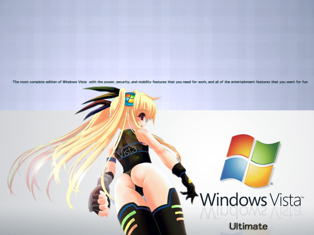 Woman black outfit windowsvista logo free wallpaper for desktop - medium preview image