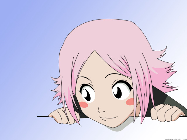 Pink hair black nose anime free wallpaper for desktop - medium preview image