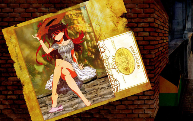 Girl hat long hair brick free wallpaper for desktop - medium preview image