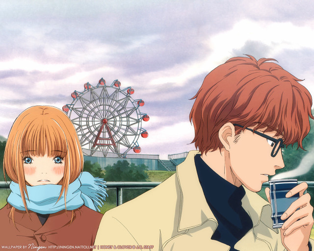 Couple ferriswheel kyotoanimation blush blue free wallpaper for desktop - medium preview image