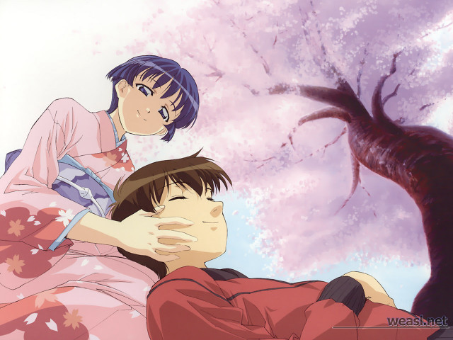 Man woman bed pink flower free wallpaper for desktop - medium preview image