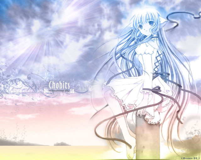 Anime girl white dress tree free wallpaper for desktop - medium preview image