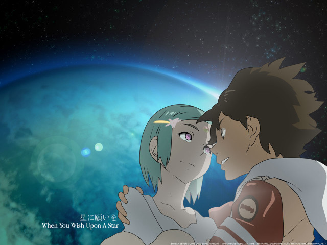 Anime couple blueplanet star sky free wallpaper for desktop - medium preview image