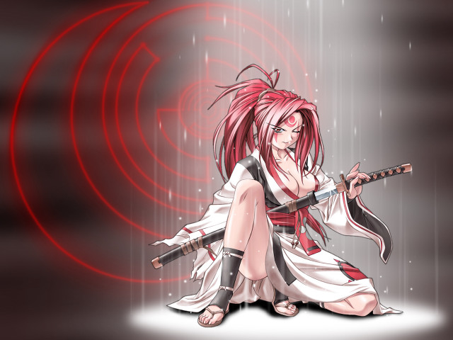 Baioken eishun anime samurai redcircle free wallpaper for desktop - medium preview image