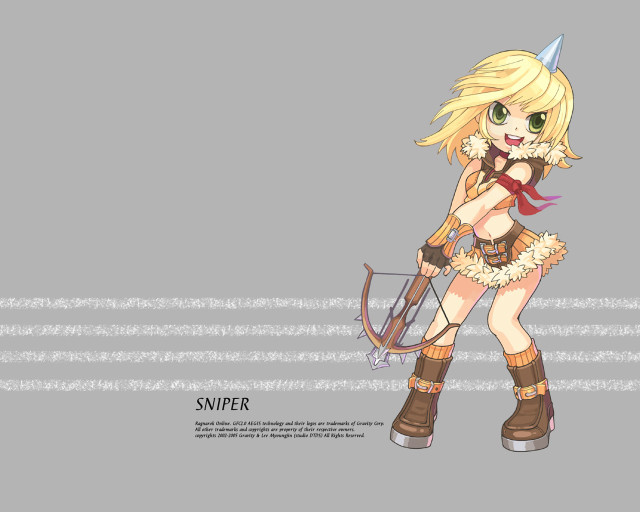 Cartoon archer blonde horns skirt free wallpaper for desktop - medium preview image