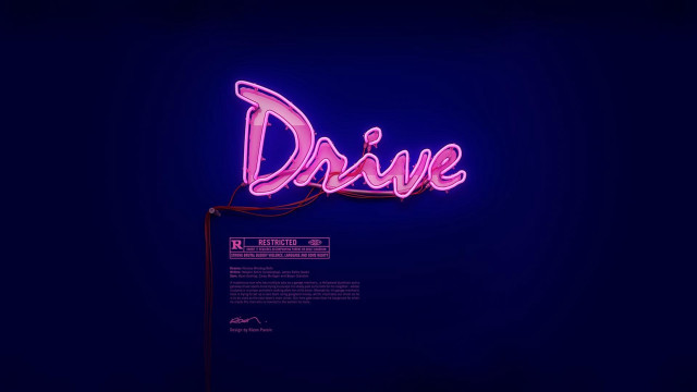 Neon drive dark room blue free wallpaper for desktop - medium preview image
