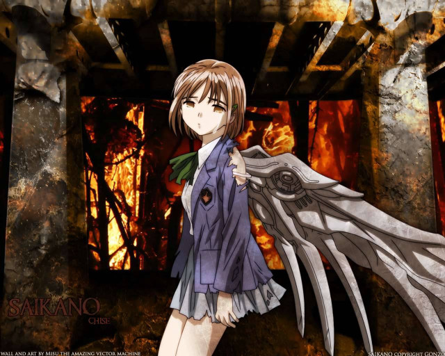 Girl coat wings fire smoke free wallpaper for desktop - medium preview image