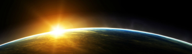 Bright sun earth horizon space free wallpaper for desktop - medium preview image