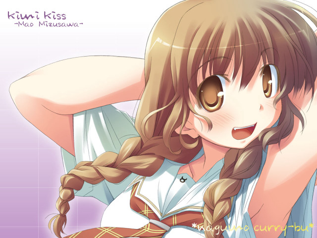 Girl long hair tie white free wallpaper for desktop - medium preview image