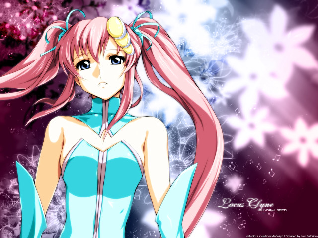 Pink haired girl blue dress free wallpaper for desktop - medium preview image