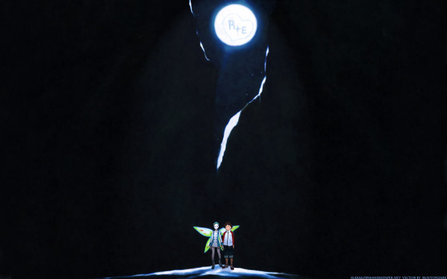 Couple standing moonlight starry sky free wallpaper for desktop - medium preview image