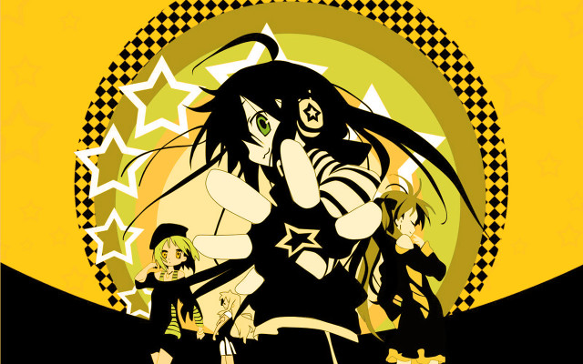 Cartoon microphone group stars yellow free wallpaper for desktop - medium preview image