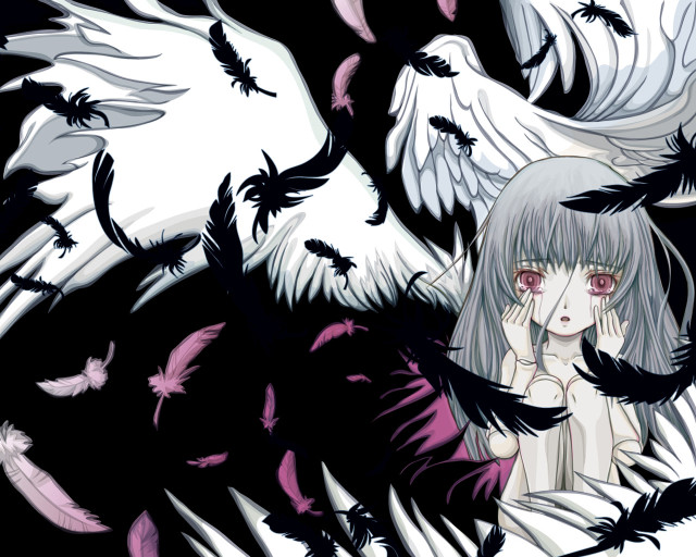 White hair red eyes black #3 free wallpaper for desktop - medium preview image