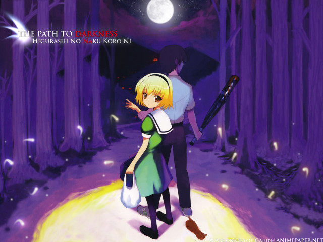 Moonlit woods couple cherry blossoms free wallpaper for desktop - medium preview image