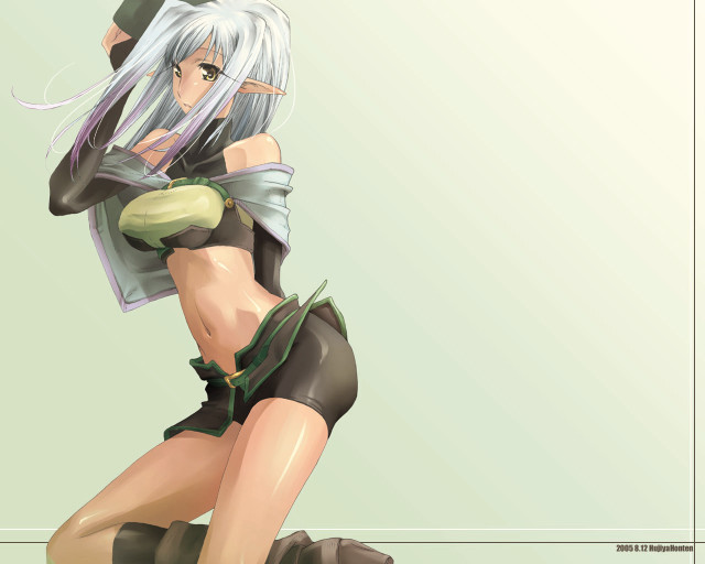 Fantasy elf woman armor silver free wallpaper for desktop - medium preview image