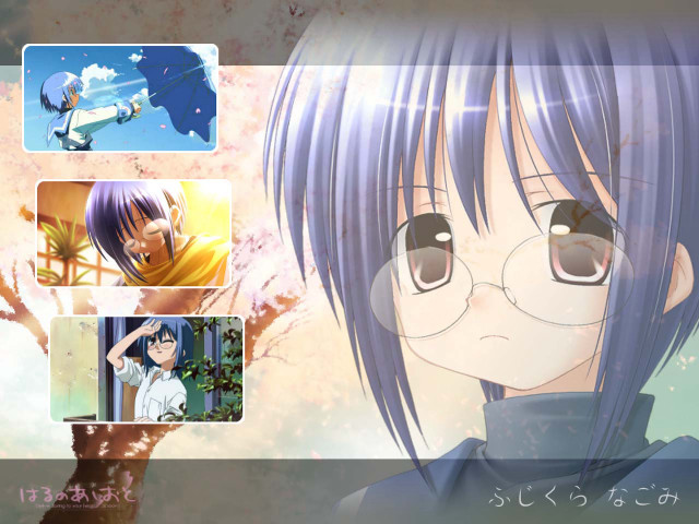 Anime purple haired glasses kyoto free wallpaper for desktop - medium preview image
