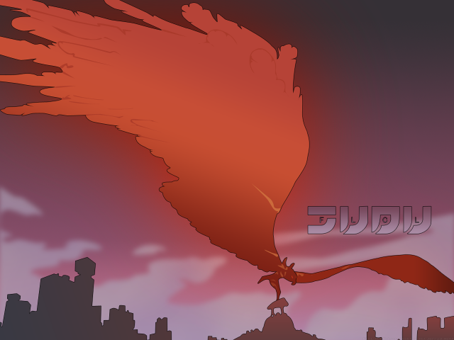 Bird city red purple sunset free wallpaper for desktop - medium preview image