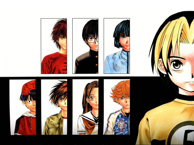 Blonde black anime group manga free wallpaper for desktop - medium preview image