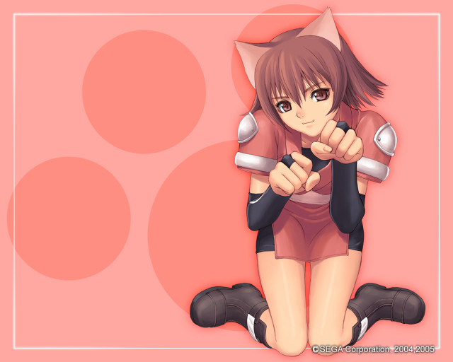 Ayako rokkaku anime girl cat #2 free wallpaper for desktop - medium preview image