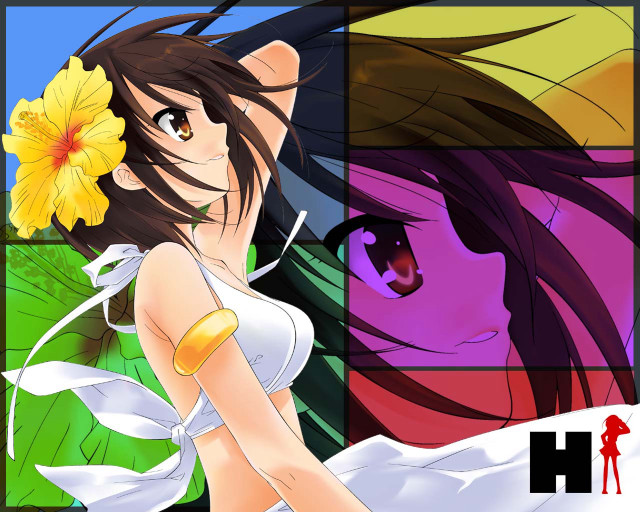 Woman flower hair anime girls free wallpaper for desktop - medium preview image