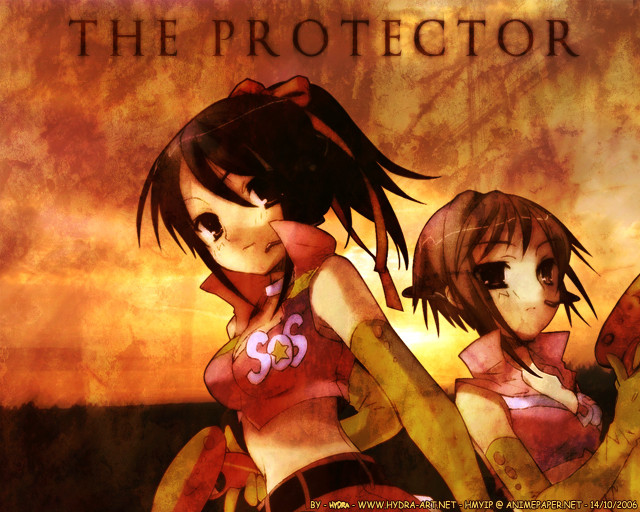 Two anime girls protector sots free wallpaper for desktop - medium preview image