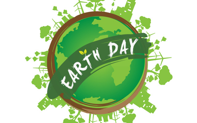 Green earth day banner green free wallpaper for desktop - medium preview image