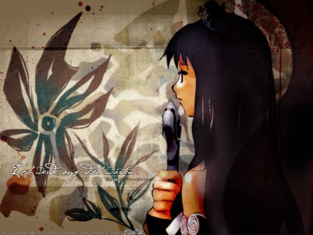 Girl holding hair dryer flower free wallpaper for desktop - medium preview image