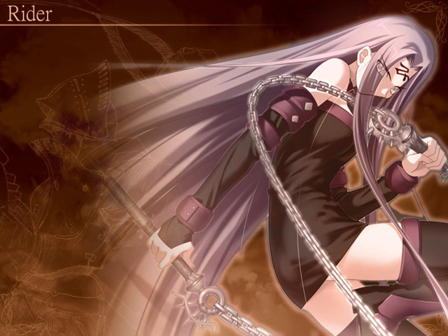 Anime gothic medusa sword purplehair free wallpaper for desktop - medium preview image