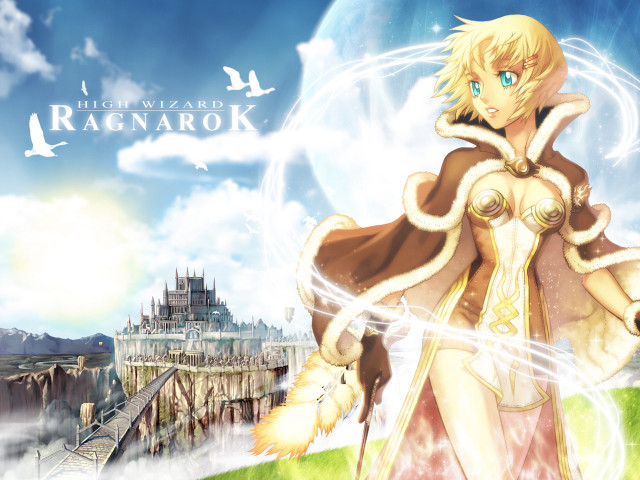 Woman castle white dress bird #2 free wallpaper for desktop - medium preview image