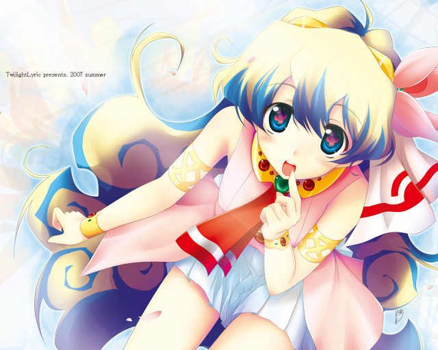 Anime girl red tie white free wallpaper for desktop - medium preview image