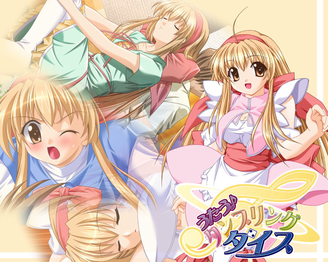 Anime girls long hair bows free wallpaper for desktop - medium preview image