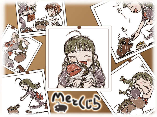 Girl donut illustration cat background free wallpaper for desktop - medium preview image