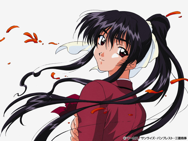 Ayako rokkaku black hair ponytail free wallpaper for desktop - medium preview image